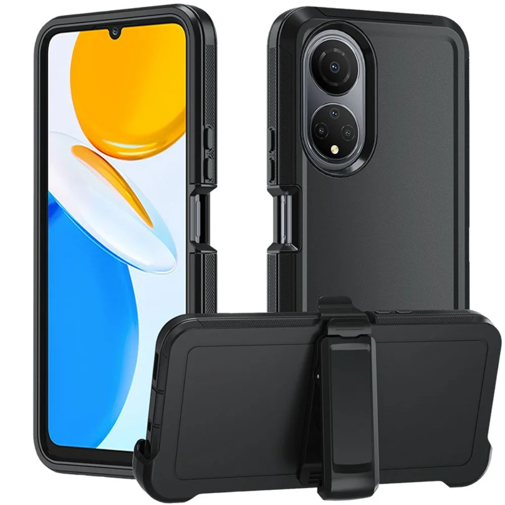 Durable Hybrid Armor Case with Clip and 3-Layer Protection Cover