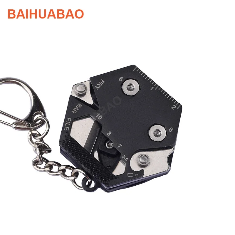 

BAIHUABAO Mini EDC Multifunctional Tool Portable Folding Unpacking Knife Screwdriver Bottle Opener Outdoor Home Use Multitool