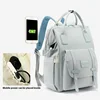 Baby Nappy Bag Mummy Bag Backpack Waterproof Storage Handbag Outdoor Travel Mommy Maternity Bag For Baby Stuff 2 Layer Gray 2