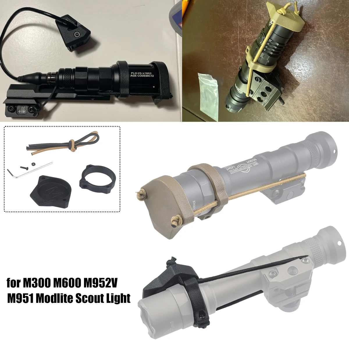 Protection lampe torche SureFire pêche couvercle lentille M300 M600 équipement pêche nocturne