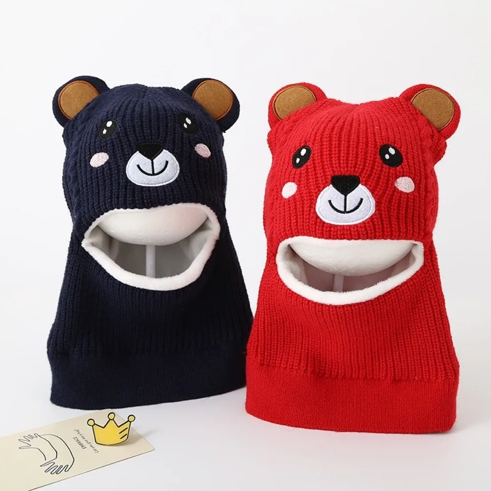 Polyester Kids Winter Hat Scarf One Piece Cold Proof