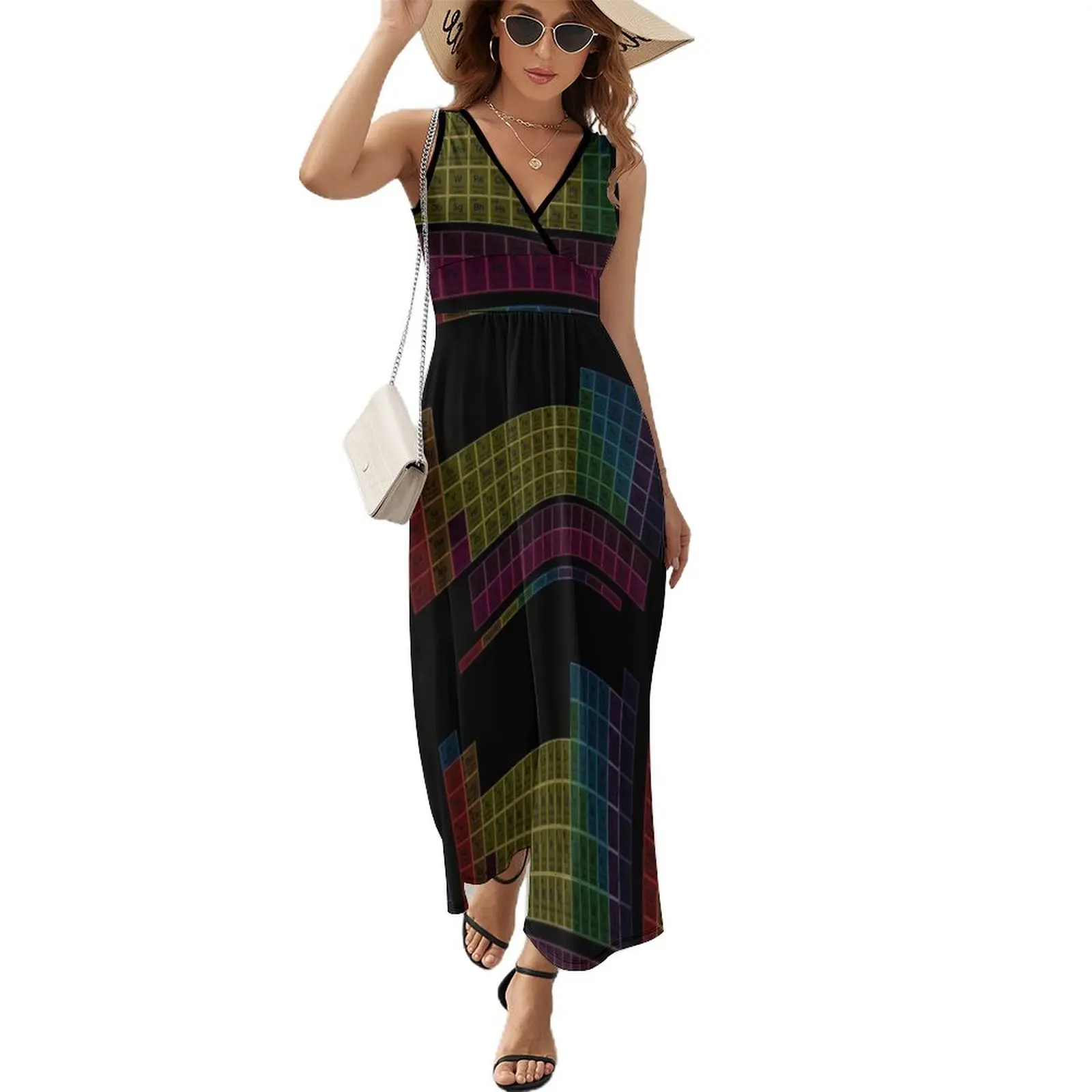 

Muted Colors Periodic Table Sleeveless Dress luxury dresses