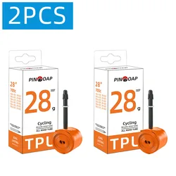 Ultra Light TPU Road Bike Inner Tube, Explosion - Proof & Puncture Resistant, Essential - 85mm (2PCS)
