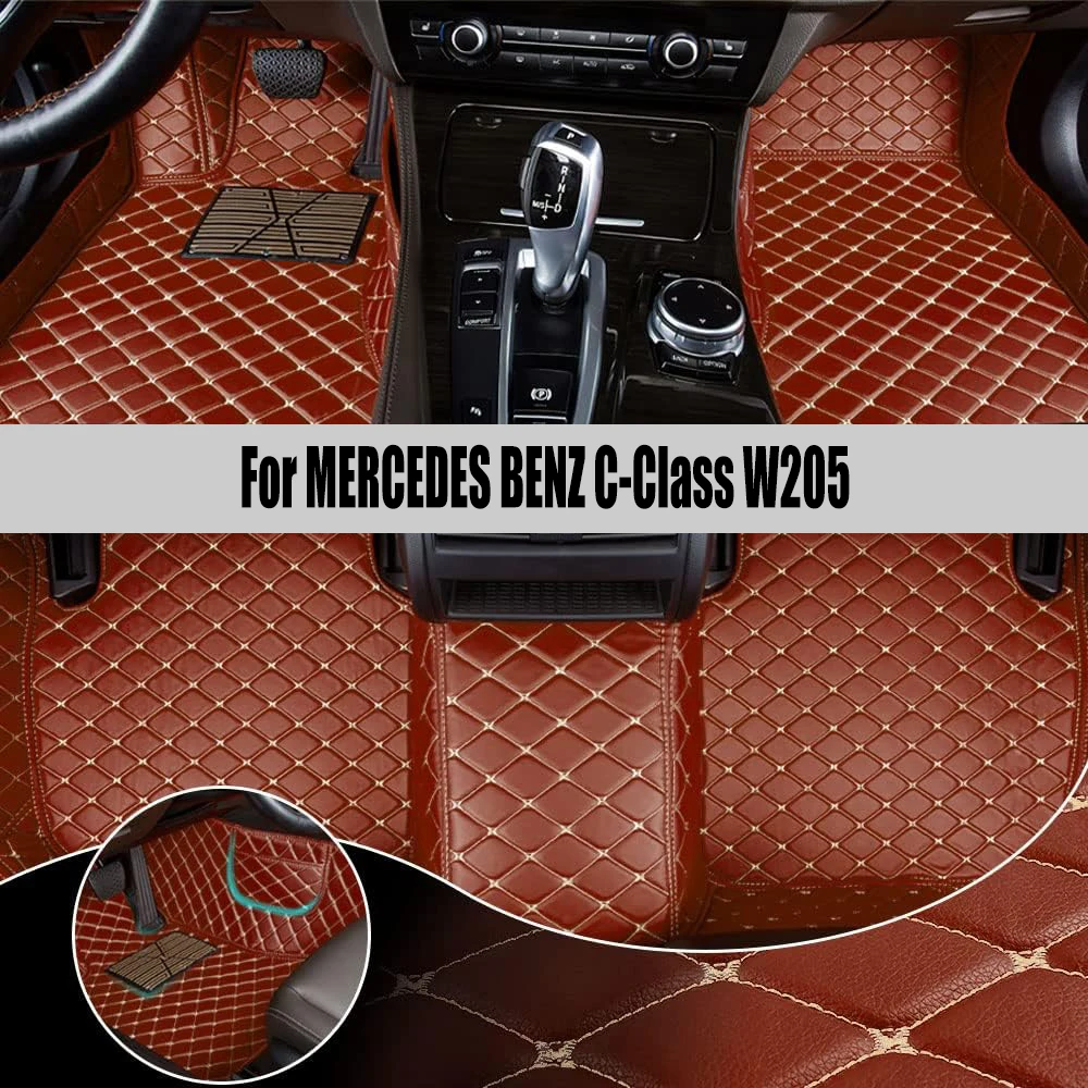 

Custom Car Floor Mat For MERCEDES BENZ C-Class W205 2014-2015 Year Upgraded Version Foot Coche Accessories Carpets