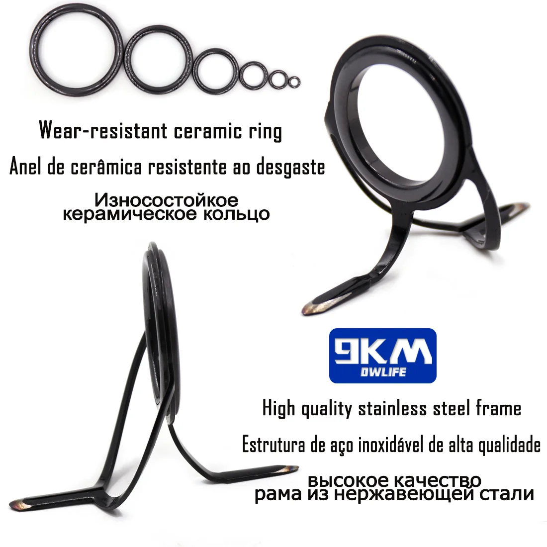 22 piece Silicone Fishing Rod Guides Line , Telescopic Rod Eyes Eyelets