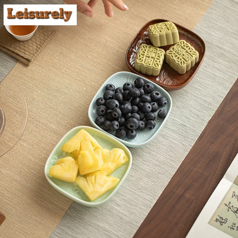 Wave Shaped Small High Footed Fruit Dishes Luxury Pastry Plate Dessert Candy Dish Household Sharing Plate Tea Services Supplies