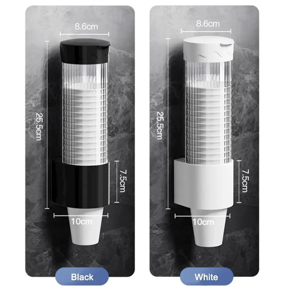 1x Dispenser Plastic Cup Holder For Water Dispenser Wall Mounted Automatic Cup Storage Rack Cups Container Disposable Paper Cups