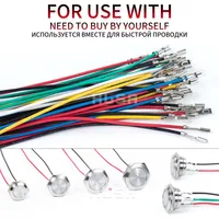 12/16/19/22/25/30mm Short Stroke Mini Waterproof Metal Push Button Switch Power Led Light Momentary 5/12/24/220V black 1NO - Image 4