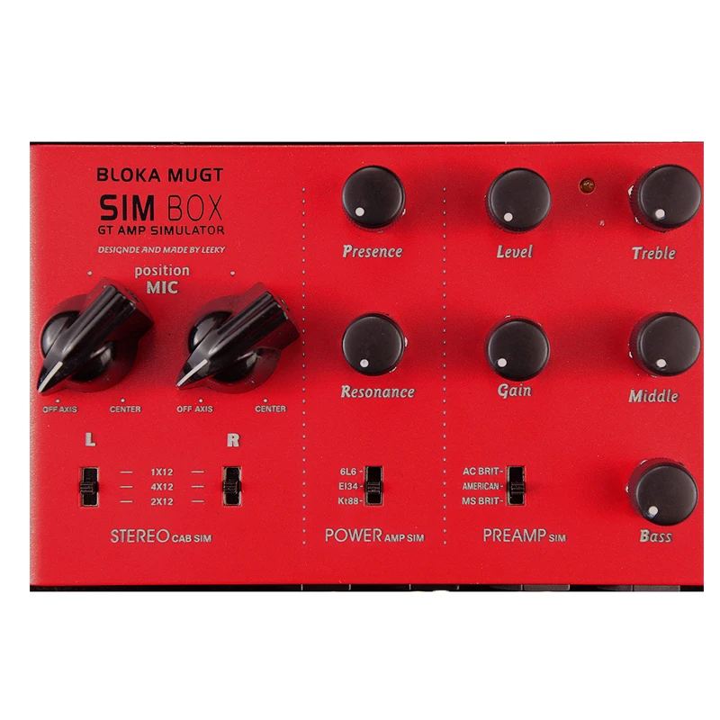 LeekyDIBoxEffectPedalPreampSimulatorPedalPowerAmpSimPedal