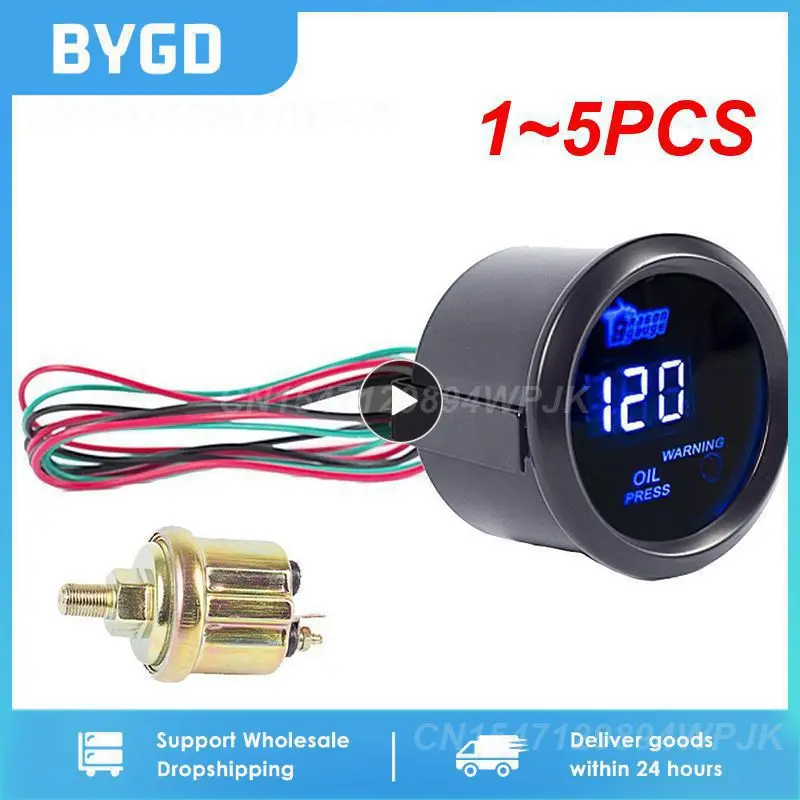 

1~5PCS Dragon 52mm Blue LED Light Car Racing Modification Digital Water Temperature Gauge Celsius Temp Meter With Sensor Free