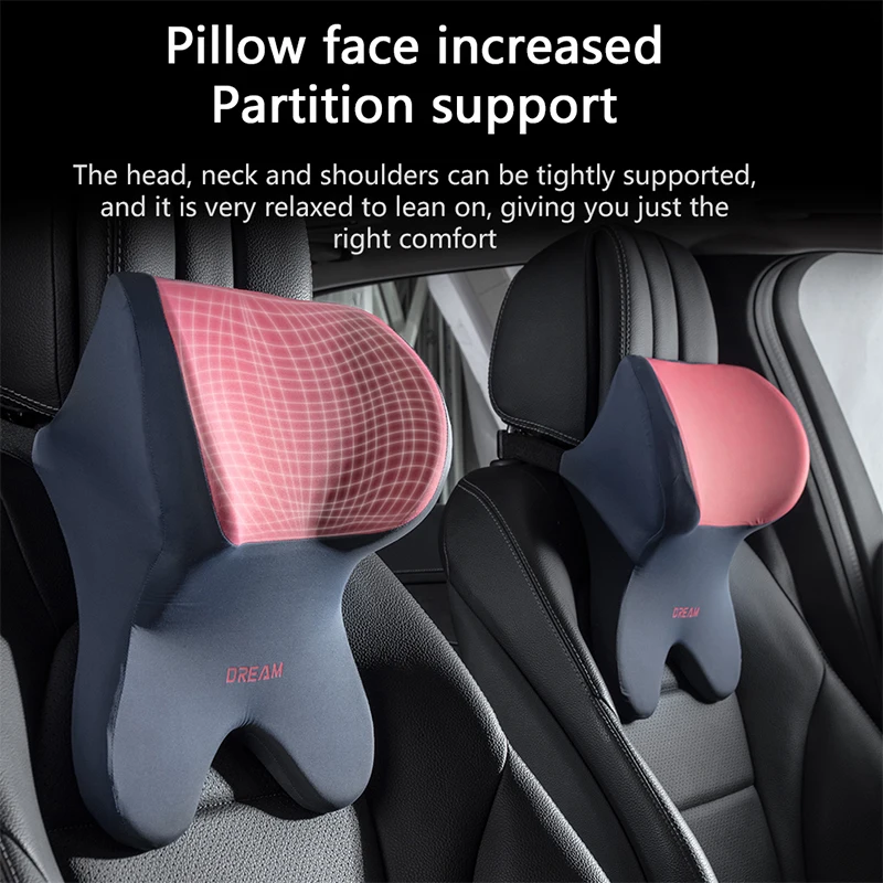 Car Lumbar Support Headrest Neck Pillow Support Universal Soft Neck Pillows Cushion Car Memory Foam Lumbar Pillow Back Support