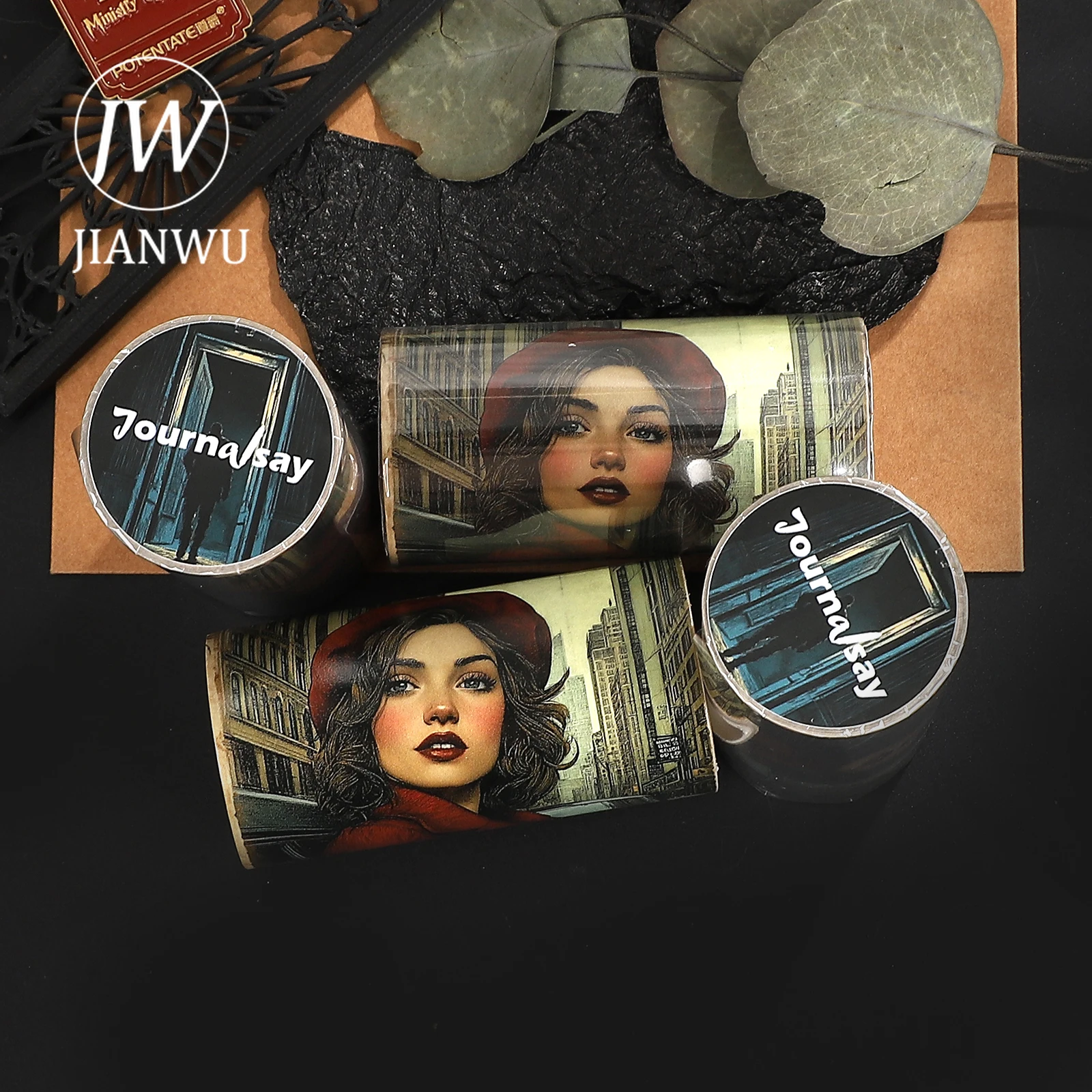 JIANWU 80mm * 205mm 빈티지 캐릭터 필름 풍경 소재 콜라주 스크랩북킹 와시 테이프 크리 에이 티브 DIY 저널 문구