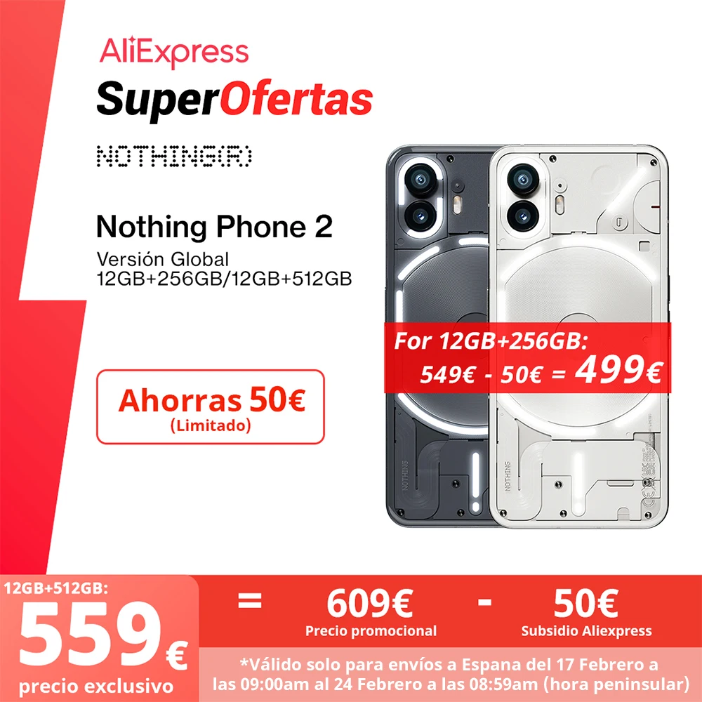 Versión Global Nothing Phone 2 Snapdragon 8+ Gen 1 Pantalla OLED LTPO flexible de 6,7″ Cámara principal de 50MP Batería de 4700mAh Nothing OS 2.0