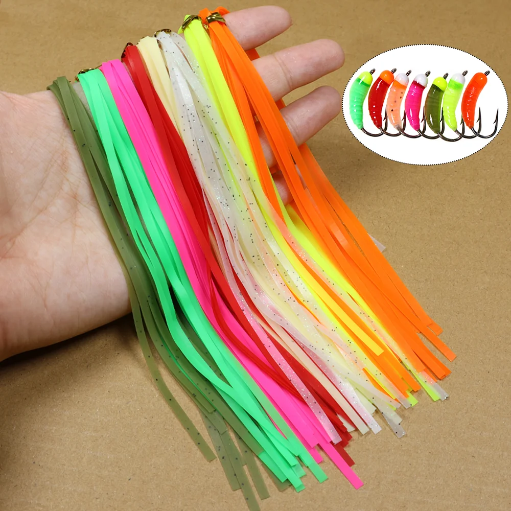 2er-/3er-Packungen 3mm breites, realistisches Nymphen-Körperwickelmaterial, elastische Scud-Rücken-Fliegenbindematerialien für Caddis-Larven und tschechische Nymphen