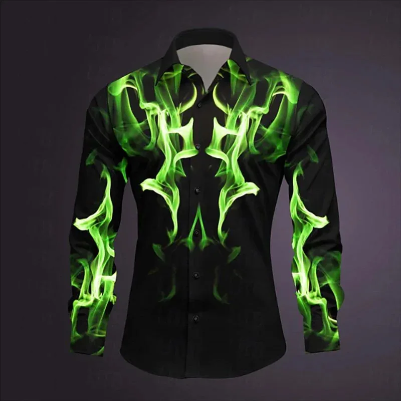 2024 European and American Spring New Tiger Foreign Trade Cross-Border Men's 3D Digital Printing Street Fashion Long Sleeves