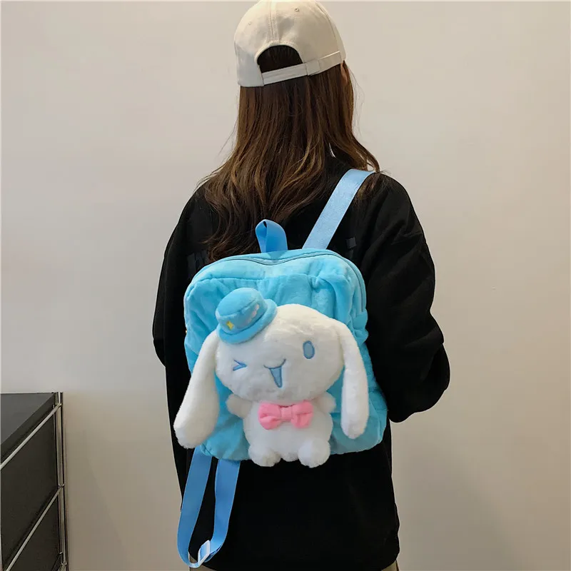 

Новинка Sanrio мультфильм Kuromi My Melody Cinnamoroll плюшевая кукла Портативная сумка через плечо для пары кавайный аниме универсальный рюкзак для отдыха