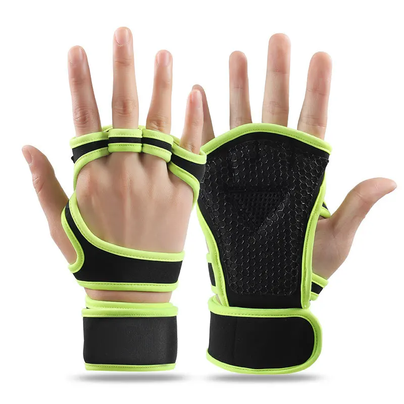Weightlifting Training Gloves for Men Women Fitness Sport Body Building Gymnastics Gym Non-slip Hand Wrist Palm Protector Gloves 4