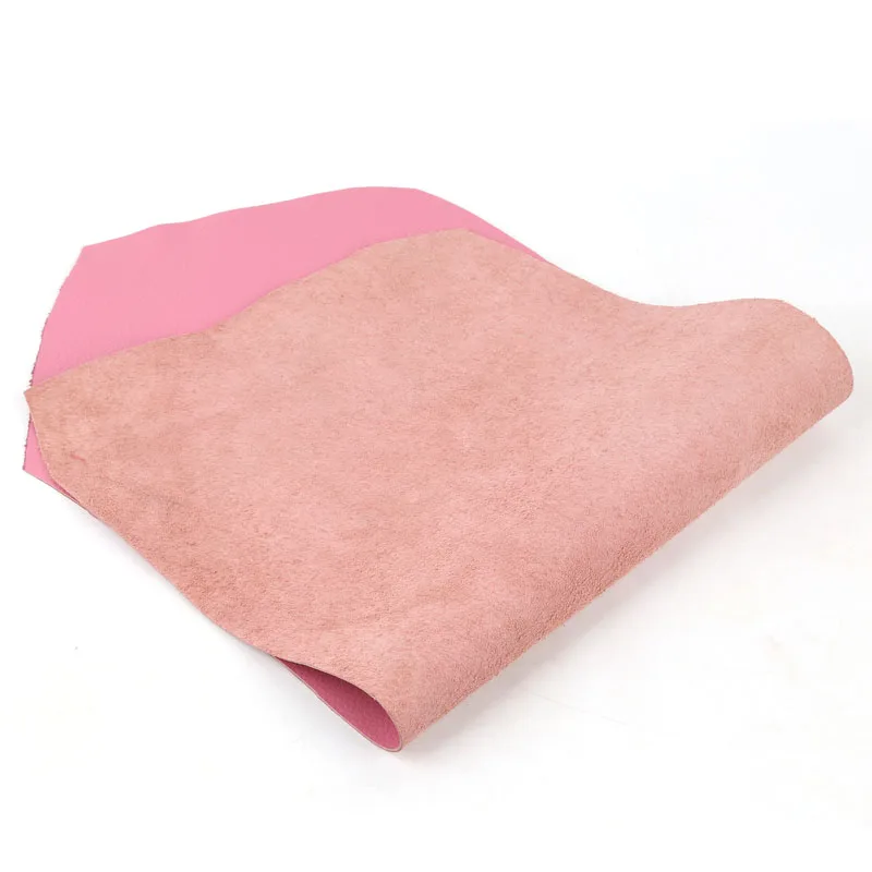 Elegant Pink Lychee Pattern Cowhide Leather for Home and Auto Upholstery