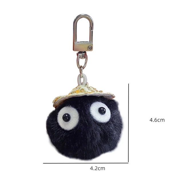 Spirited Away Plush Keychain Toys Miyazaki Hayao Totoro Fairydust Susuwatari Doll Girl Bag Pendant Key Ring Toys for Kids 5