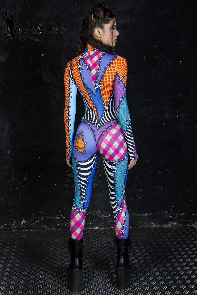 Adult Unitard [You're My Secret] Halloween Women Rag Doll Cosplay Costume Adult Kid Bodysuits Skinny Catsuit Party Stage Performance Costumes