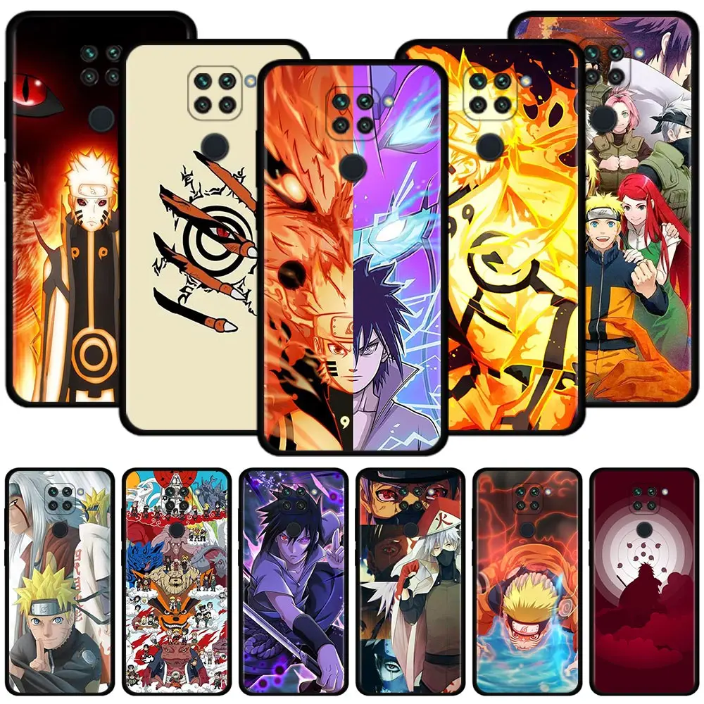 Phone Case For Xiaomi Redmi Note 9S 9 10 8 11 Pro 9T 8T 7 Cover for redmi k40 9A 9C Coque Silicone Capa Naruto Anime