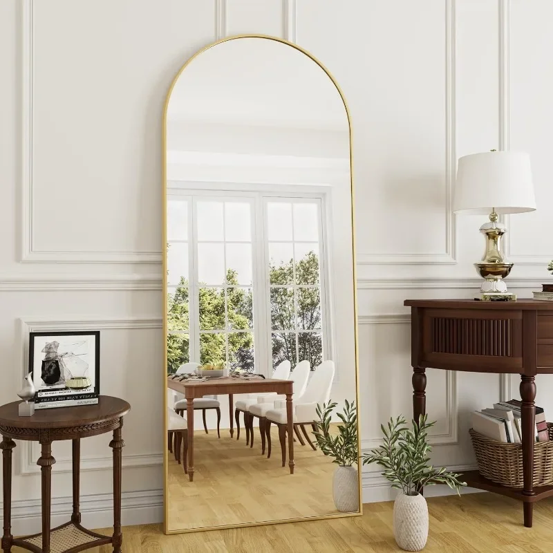 BESPORTBLE - Soporte De Suelo Para Espejo De Cuerpo Entero, Base De Madera, Ranura De 3.5 Cm, Diseño Minimalista, Para Baño O Dormitorio