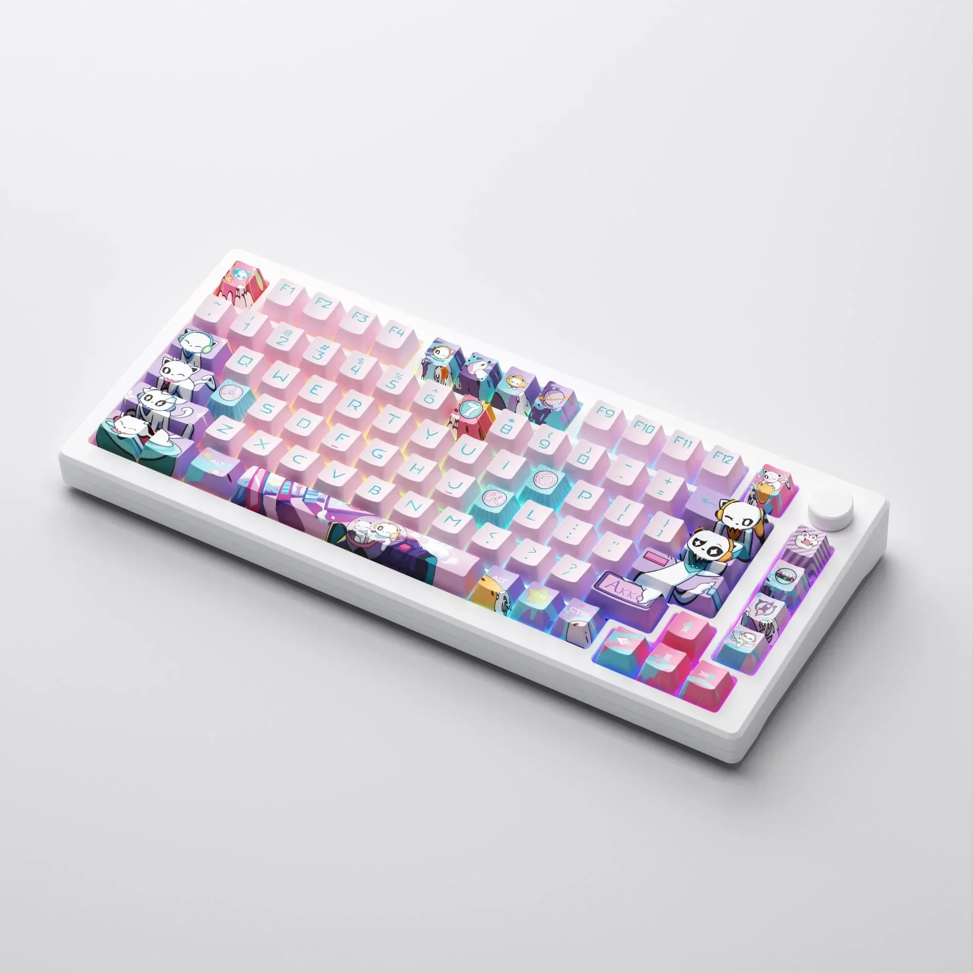 AKKO   ӿ Ű, 7 ֳ  Ű, RGB ֽ Ŷ Ʈ, ׳ƽ ġ , Mod007 PC