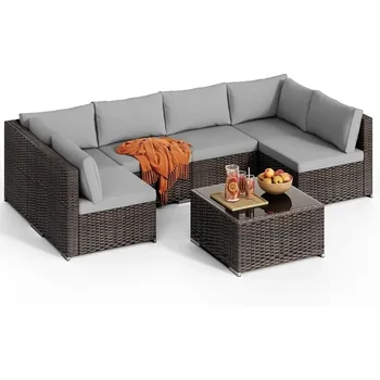 7 Pieces Outdoor Patio Furniture Set 1