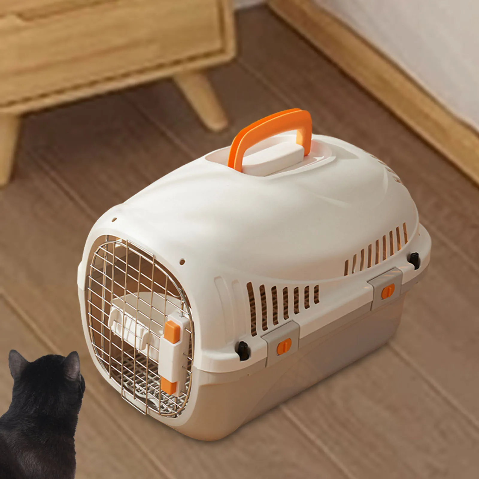 Boîte de transport portable respirante pour animaux de compagnie