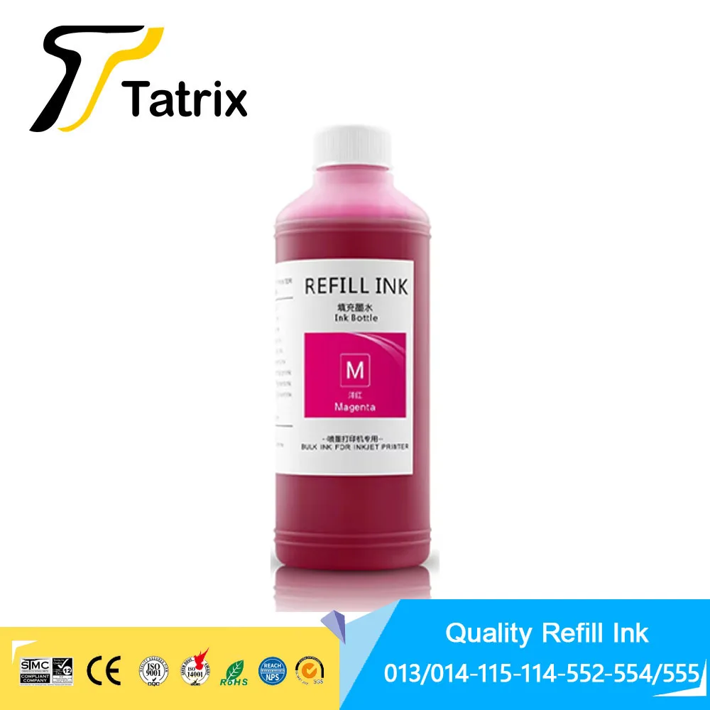 1000ML/Bottle 552/115/114/ 554 555 / 013 014 /011 012 Compatible Refill Bulk Ink For Epson L8160/L8180 ET-8500/ET-8550 Printer