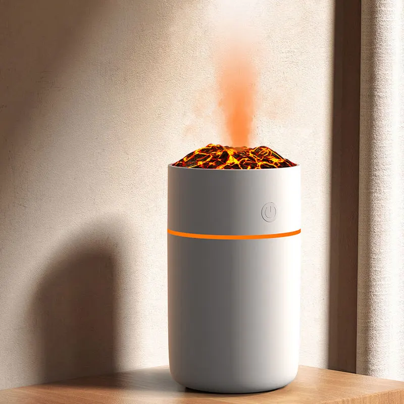Small hydrating Moisturizing Sprayer Humidifier Ultrasonic Colorful LED Lighting Simulation Volcano 230ml Silent USB Type-c