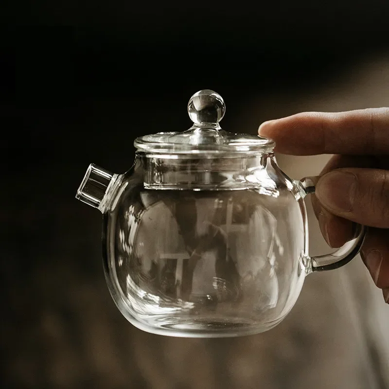 Transparent High Borosilicate Glass Kung Fu Small Teapot   Set  Single Pot  Filter  Maker