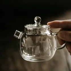 Transparent High Borosilicate Glass Kung Fu Small Teapot Set Single Pot Filter Maker