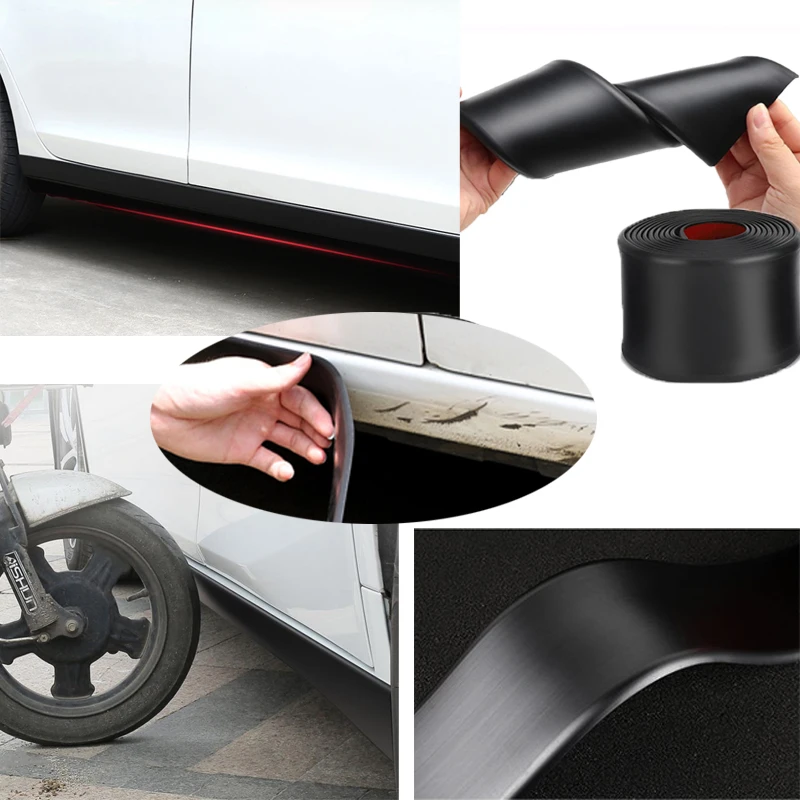 Side Skirts for Cars Protector Anti-Scratch,Universal Rubber