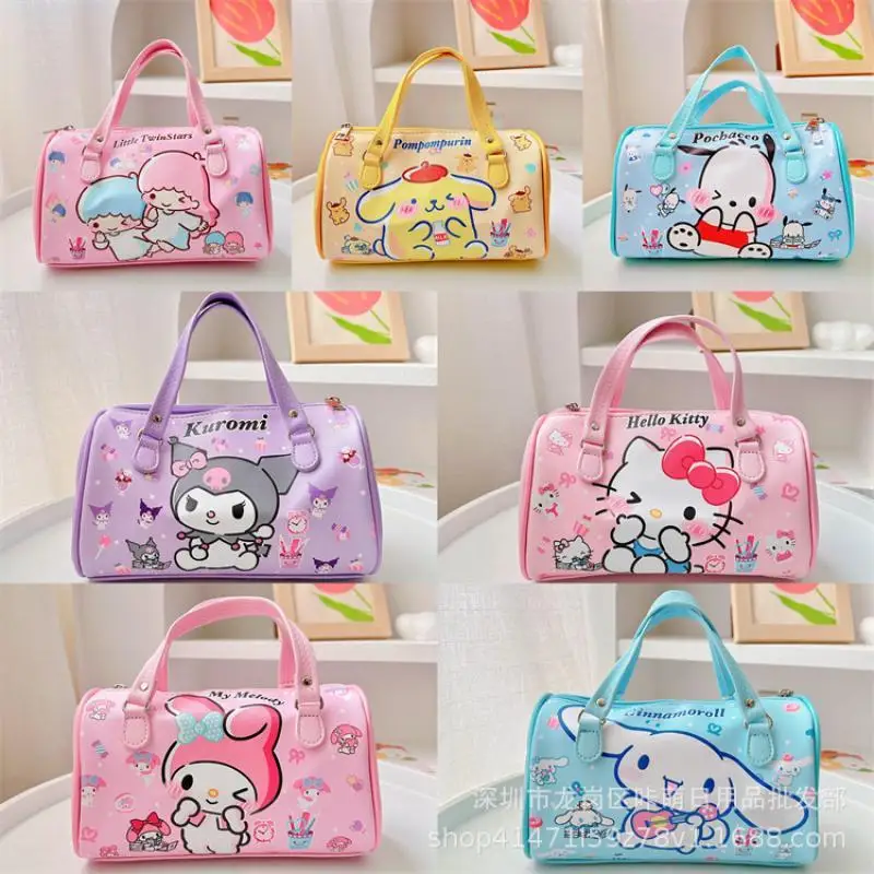 

Sanrios Handbag Cute Hellokitty Mymelody Kuromi Kawaii Anime Series Japanese Fashion Casual Mini Children Handbag Students Gifts