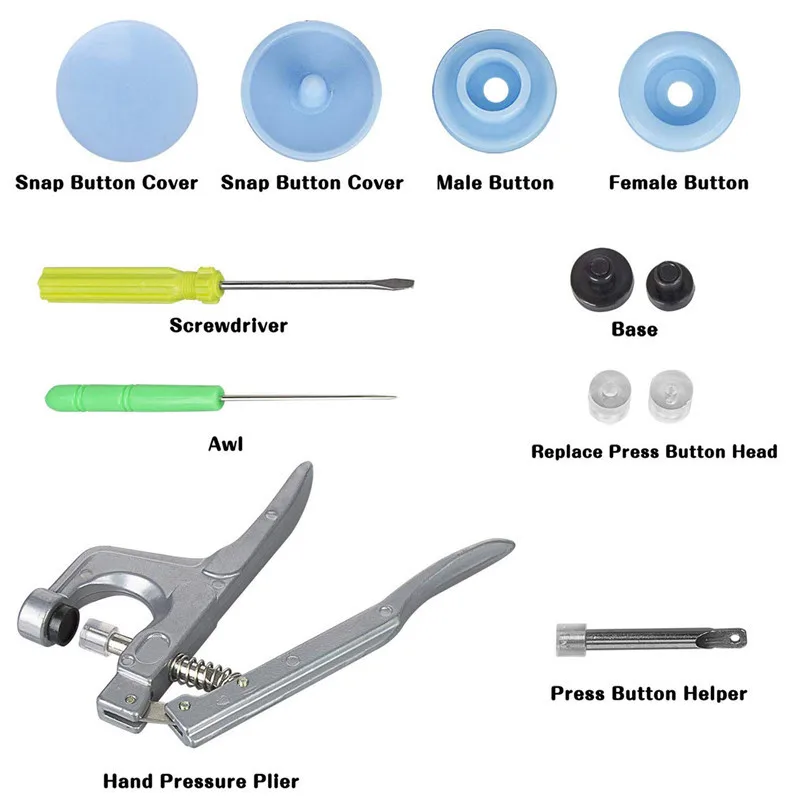 DIY Snap Fastener Kit - 360 Pairs of Plastic Snaps and Kam Pliers