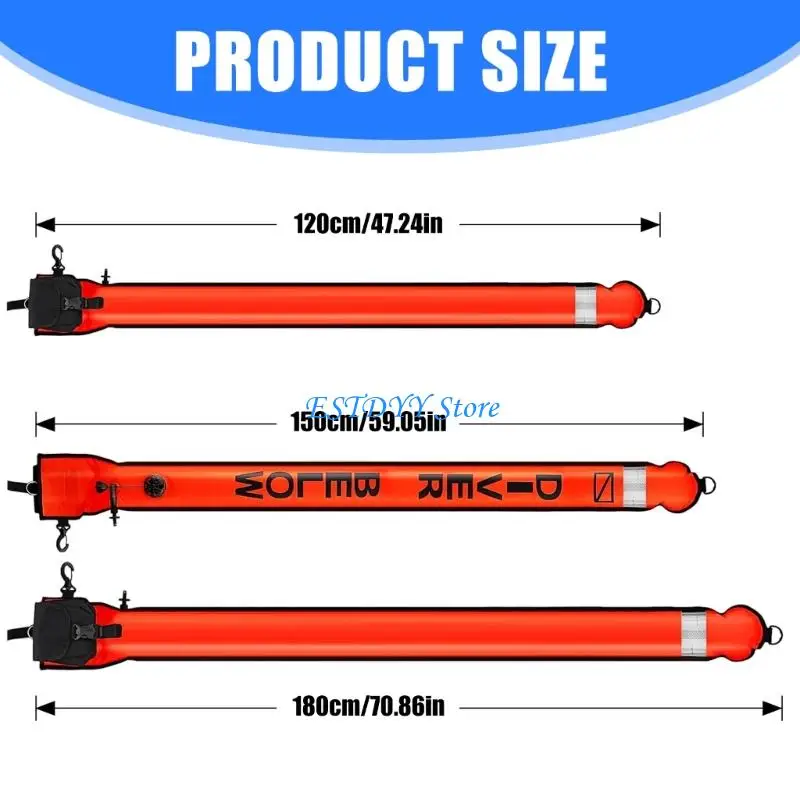 G6DE surfaces marker buoys & dives reel set inflatable scubas tube safety sausages