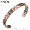 ARADOO Copper Bracelet Magnetic Hammered Pure Copper 3500 Gauss Magnets Adjustable Cuff Bangle Jewelry Gift 1