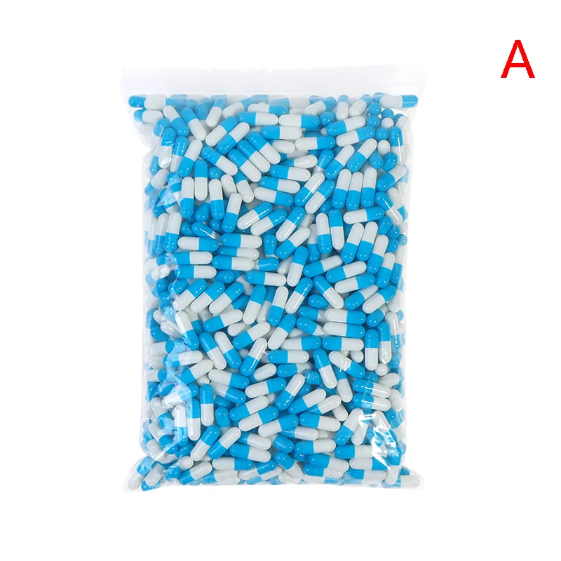 Empty Pill Capsule 1000PCS Standard Size 4# Empty Capsules Gelatin Clear Capsules Hollow Hard Gelatin Transparent Seperated Joined empty pill capsule