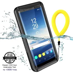 Waterproof Floating Phone Case with Screen Protector and Strap - No Strap