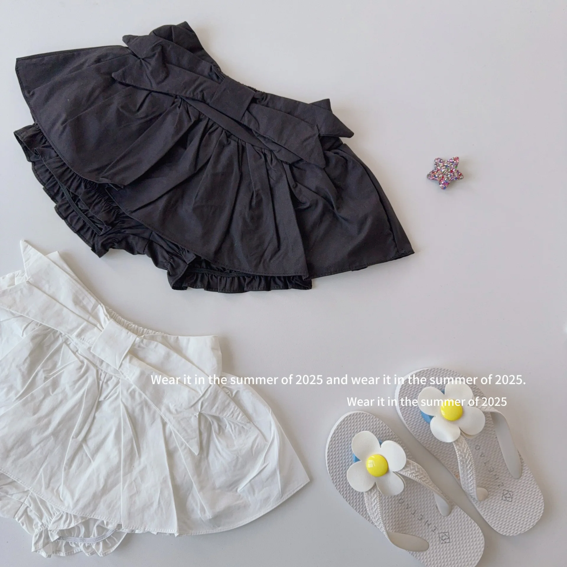 2025 Summer New Girls Cute Bow Skirts Solid Children Casual Shorts Versatile Skirts Baby Girls Culottes Cotton Kids Clothes 1 2025 Summer New Girls Cute Bow Skirts Solid Children Casual Shorts Versatile Skirts Baby Girls Culottes Cotton Kids Clothes