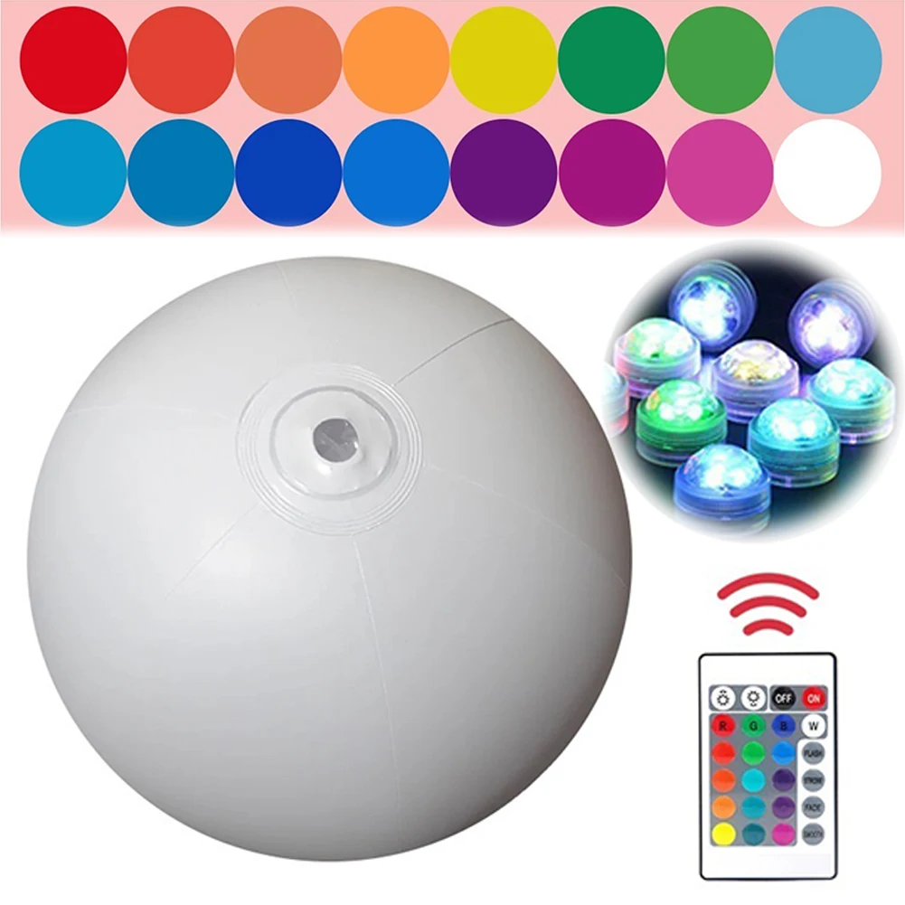 Waterproof PVC LED Glowing Balloon for Pool Party Decor