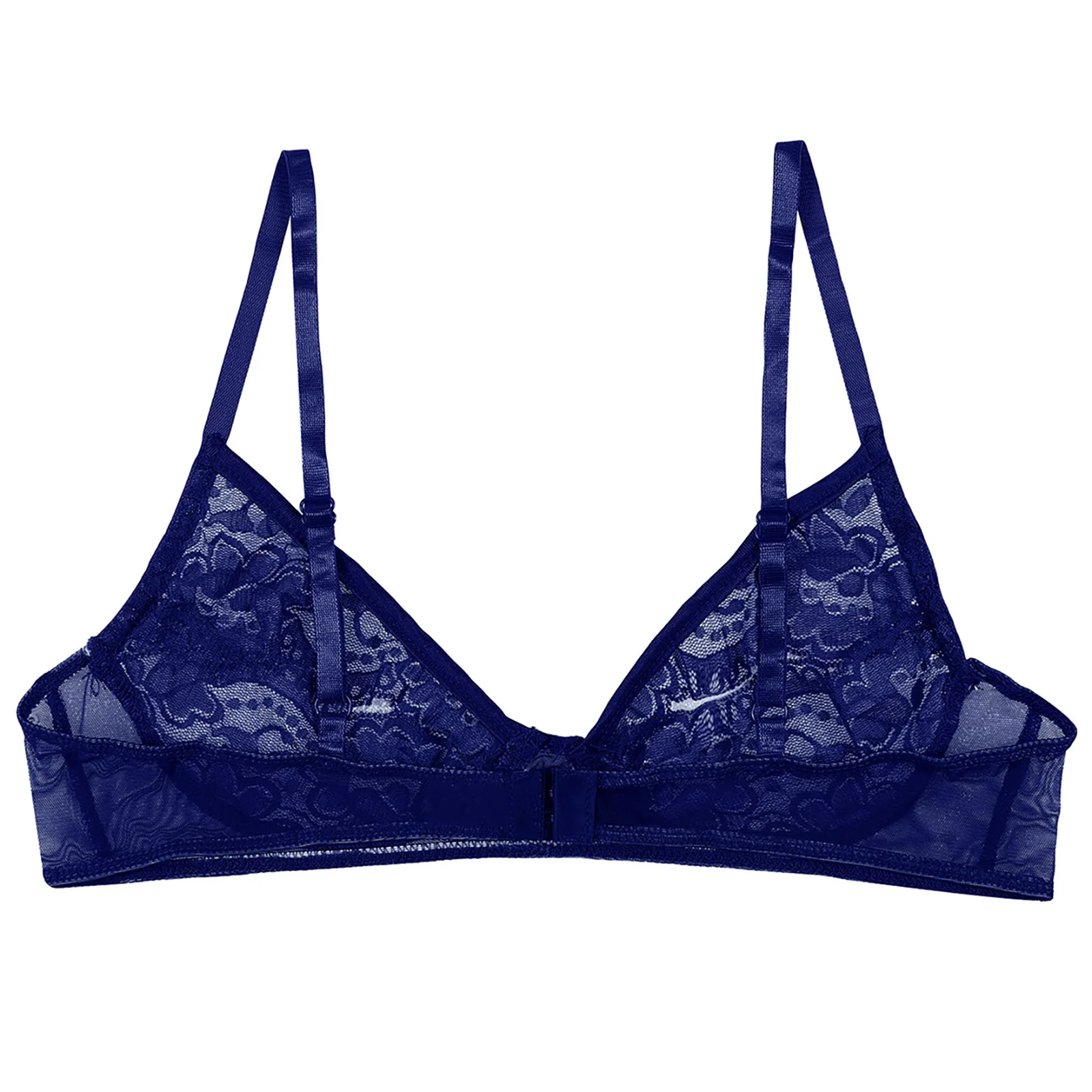 Bralette In Pizzo Floreale Trasparente – Reggiseno Senza Ferretto Sfoderato, Lingerie Donna