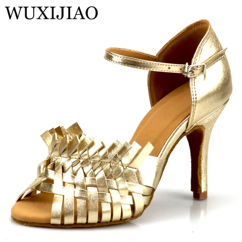 Buty do tańca latynoskiego Tango Sasha Rumba Sala balowa Satynowe buty do tańca Damskie buty ślubne Damskie skórzane sandały