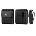 Black Grid Leather