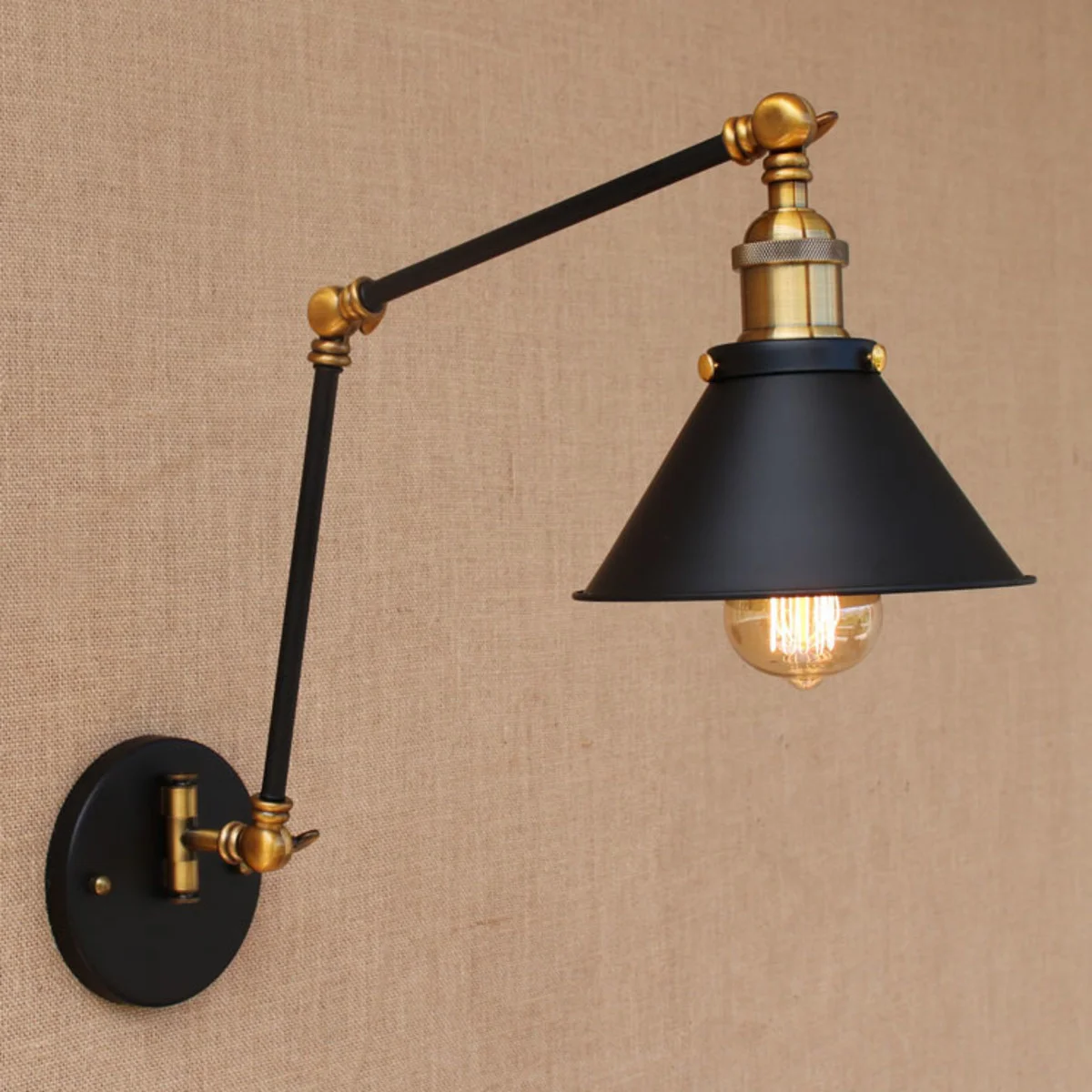 

Retro Vintage Adjustable Long Swing Arm Wall Light Fixture Edison Wall Lamp Loft Style Industrial Wall Sconce Appliques Led