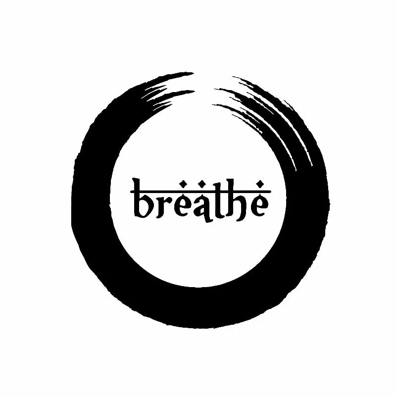 

Breath Fitness Meditation Decal High Quality Car Decoration Personality Pvc Car Window Waterproof Sticker Black/white, 16cm*16cm