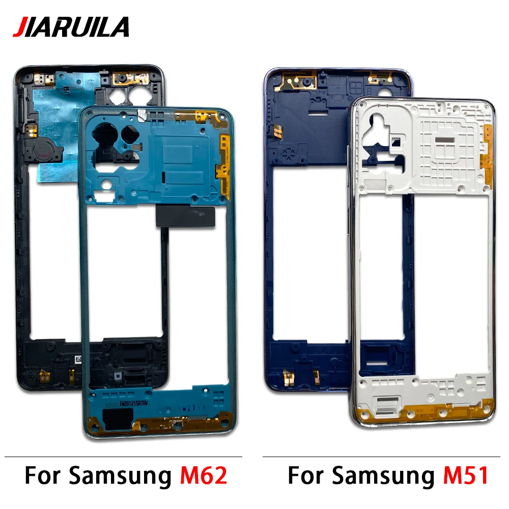 

Middle Frame Bezel For Samsung A41 F62 M51 M62 A7 2018 Middle Frame Bezel Replacement Parts With Side Keys