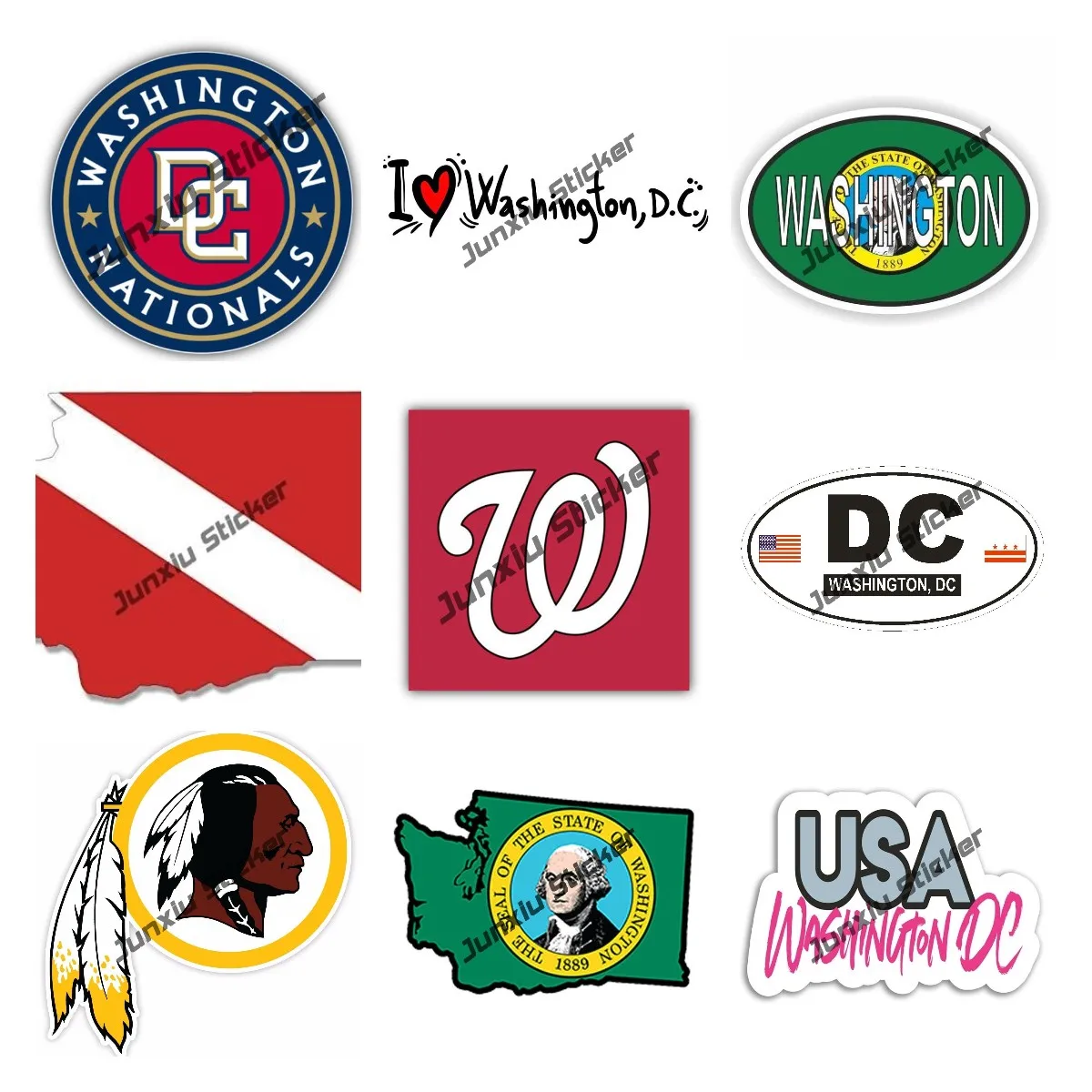 Usa Washington Flag Map Car Sticker Decalcomania Accessori Impermeabili Washington Dc Usa A Forma Di Scuba Dive Flag Car Decal Decor Kk13Cm