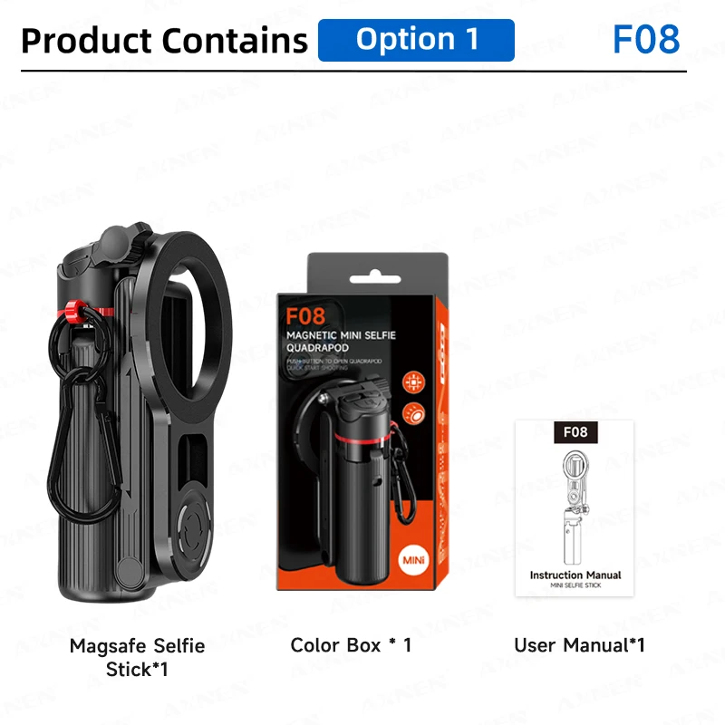 Compact Magnetic Selfie Stick Tripod with Wireless Remote & Fill Light